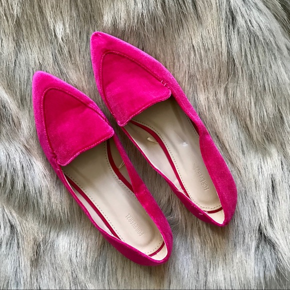 hot pink velvet shoes